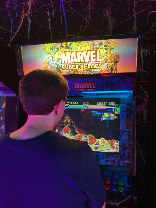 Team Developer Tim Enjoying some Arcade Games