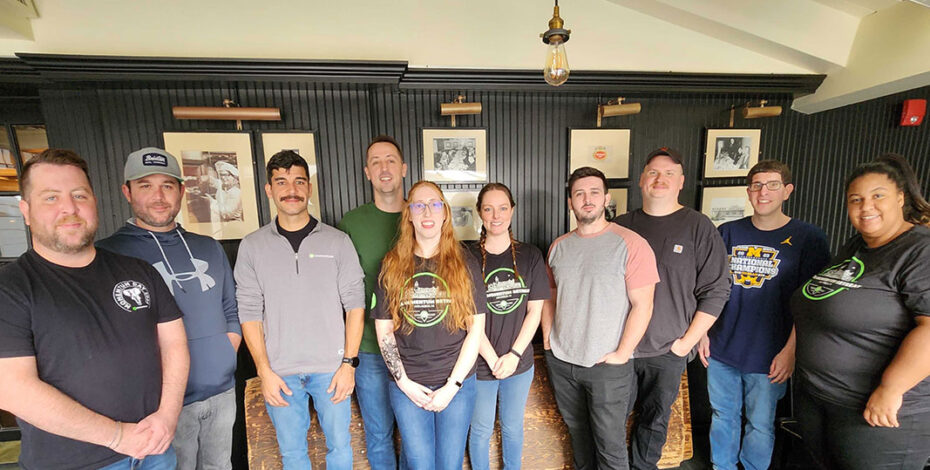 Group shot of the Momentum team on their first retreat